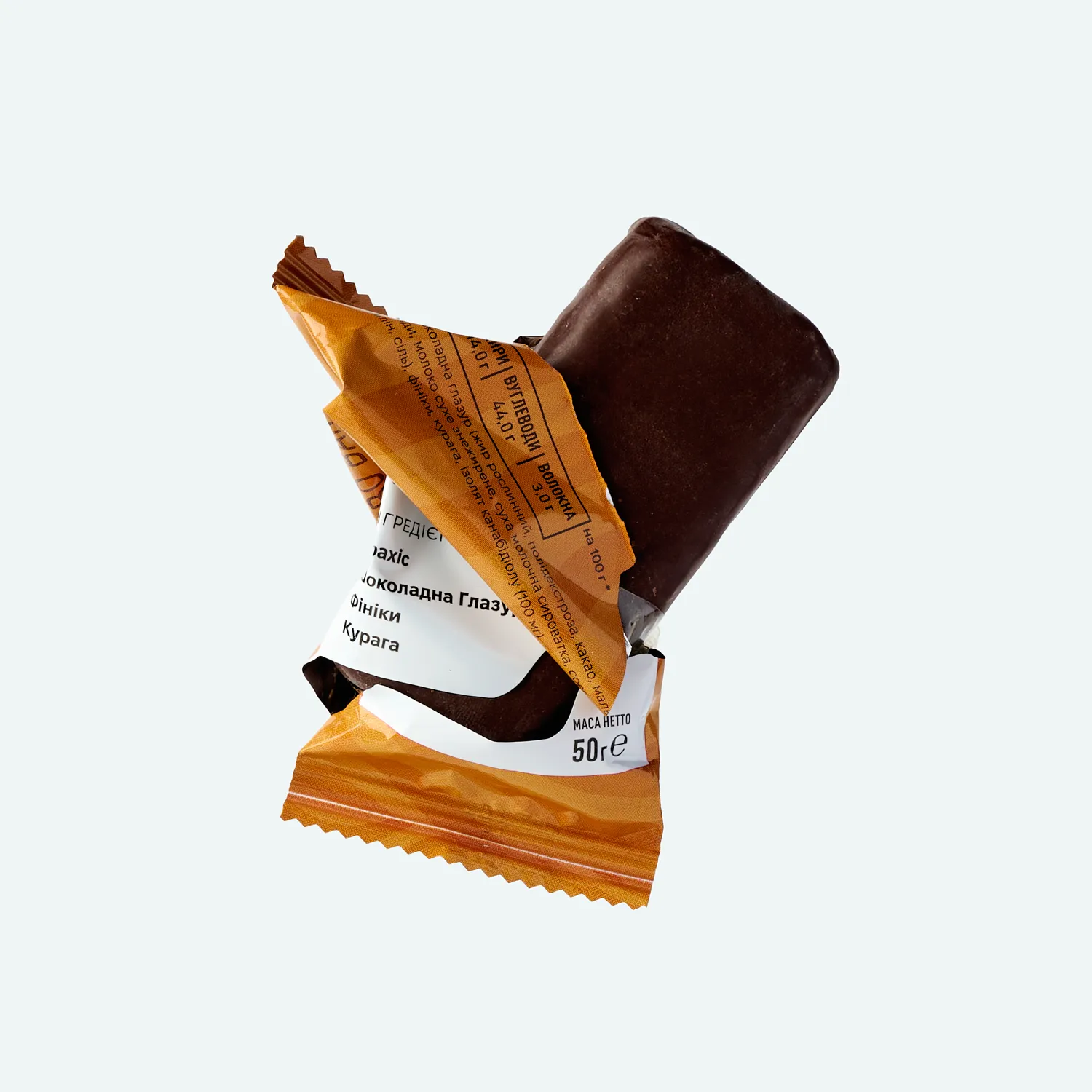 Батончик з CBD "Арахіс та курага" в шоколадній глазурі, 50 г. - фото №2 Батончик з CBD "Арахіс та курага" в шоколадній глазурі, 50 г. - фото №2